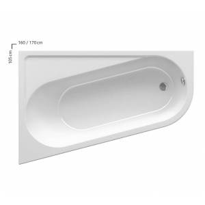 Ванна асимметричная акриловая Ravak Chrome